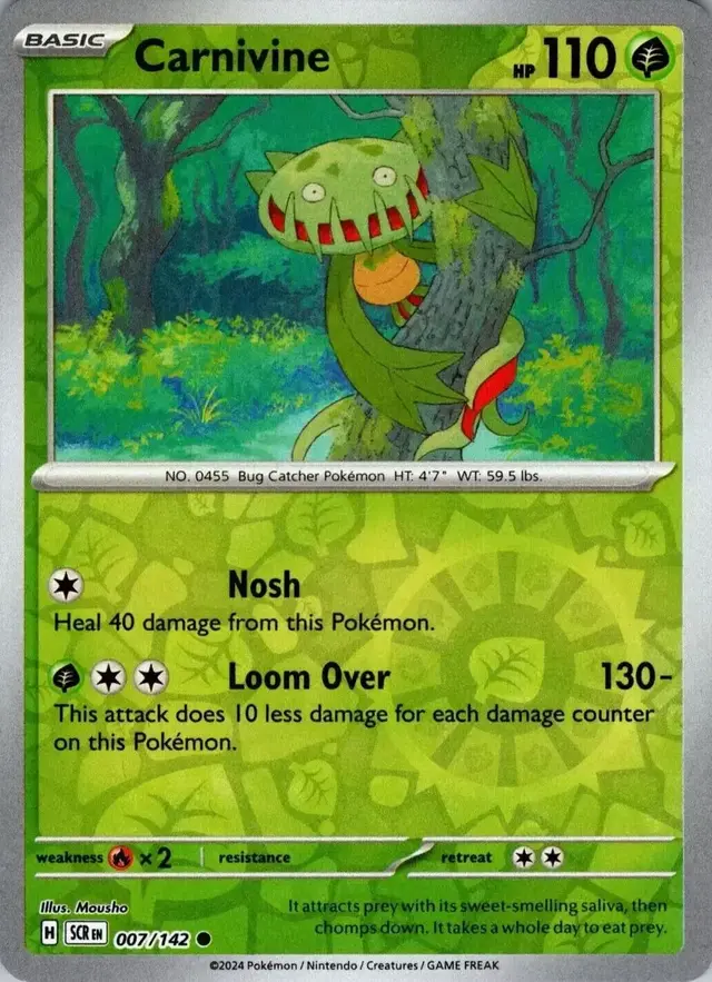 Carnivine [Reverse Holo] - Pokemon Stellar Crown #7