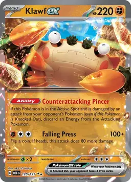 Klawf ex 120 - Pokemon Obsidian Flames