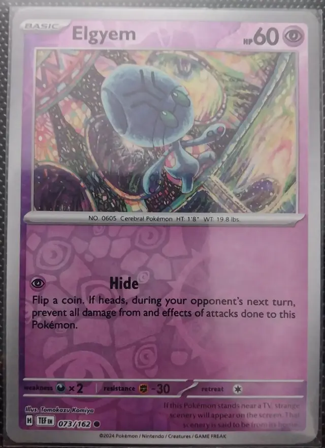 Elgyem [Reverse Holo] - Pokemon Temporal Forces #73