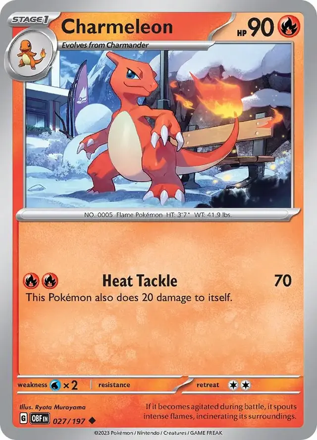 Charmeleon - Pokemon Obsidian Flames #27