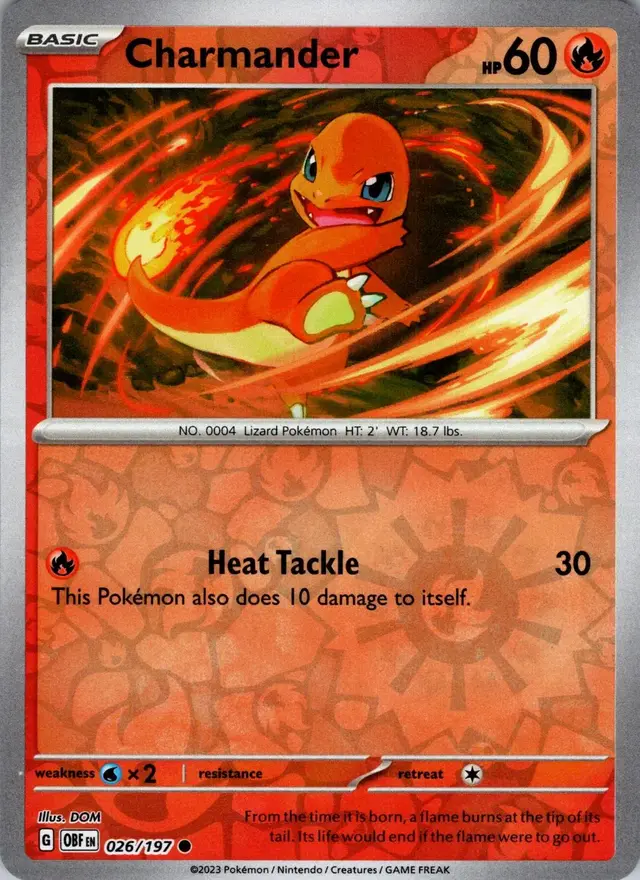 Charmander [Reverse Holo] - Pokemon Obsidian Flames #26