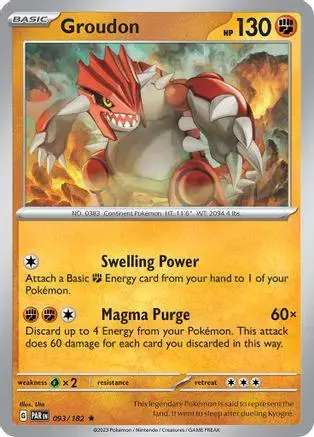 Groudon [Holo] - Pokemon Paradox Rift #93