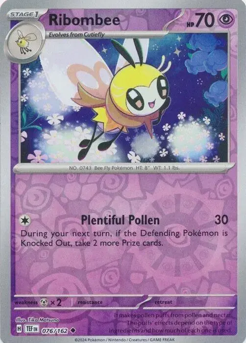 Ribombee [Reverse Holo] - Pokemon Temporal Forces #76
