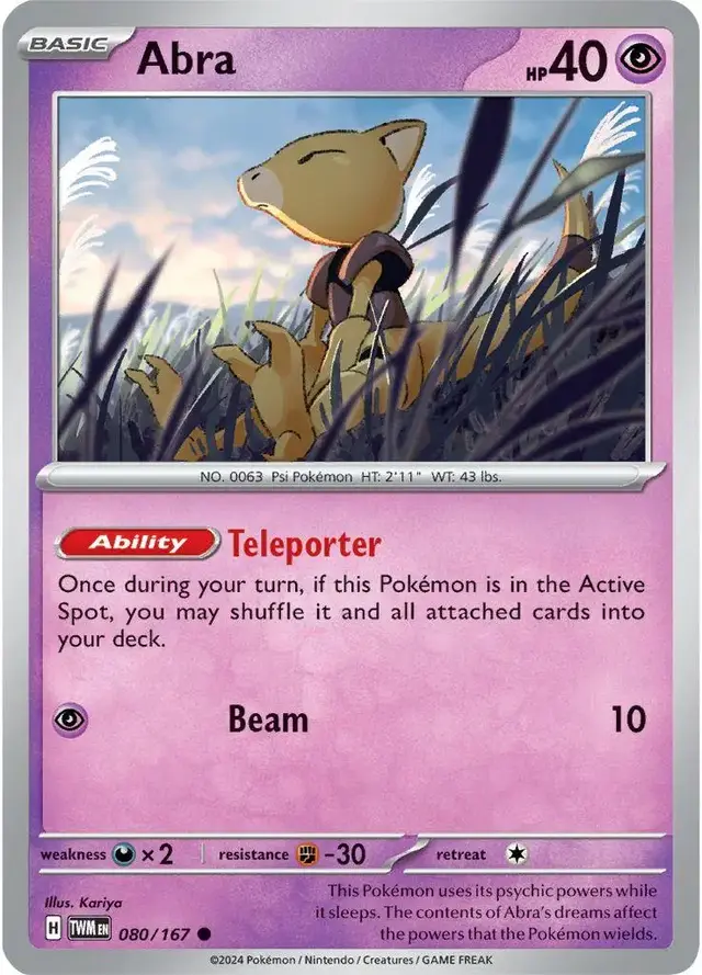 Abra - Pokemon Twilight Masquerade #80