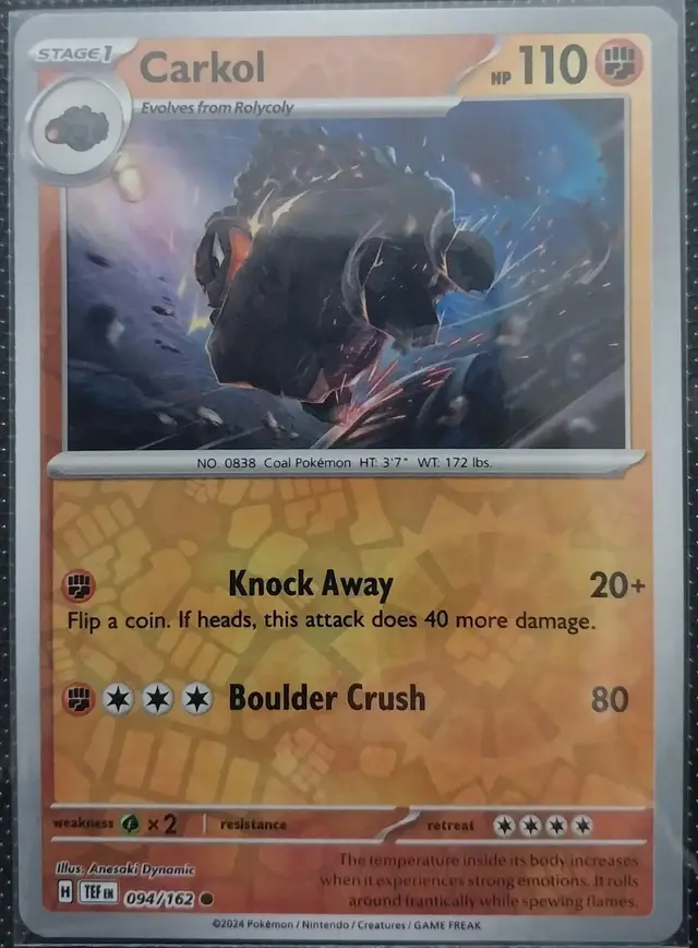 Carkol [Reverse Holo] - Pokemon Temporal Forces #94