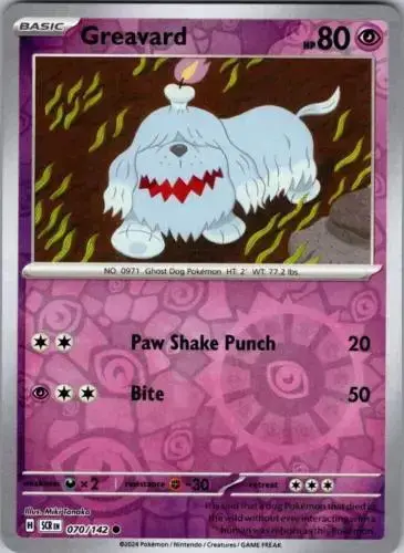 Greavard [Reverse Holo] - Pokemon Stellar Crown #70