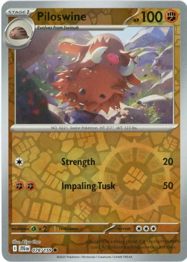 Piloswine [Reverse Holo] - Pokemon Journey Together #78