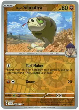 Hop's Silicobra [Reverse Holo] - Pokemon Journey Together