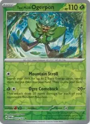 Teal Mask Ogerpon [Reverse Holo] - Pokemon Twilight Masquerade #24
