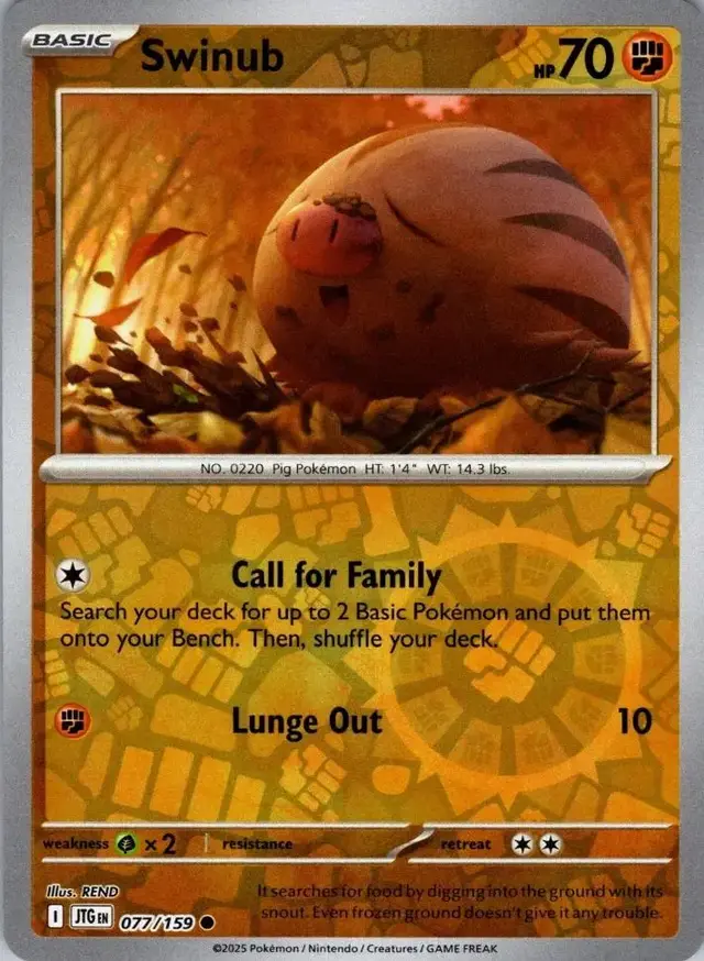 Swinub [Reverse Holo] - Pokemon Journey Together #77