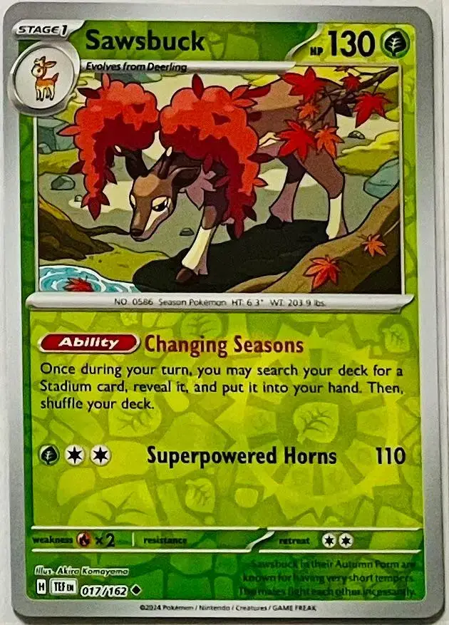 Sawsbuck [Reverse Holo] - Pokemon Temporal Forces #17