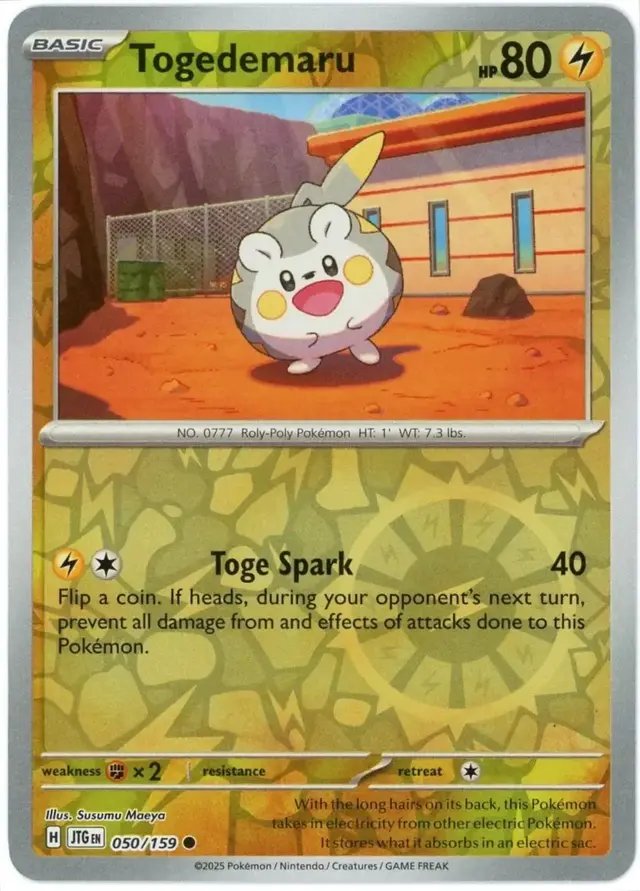 Togedemaru [Reverse Holo] - Pokemon Journey Together #50