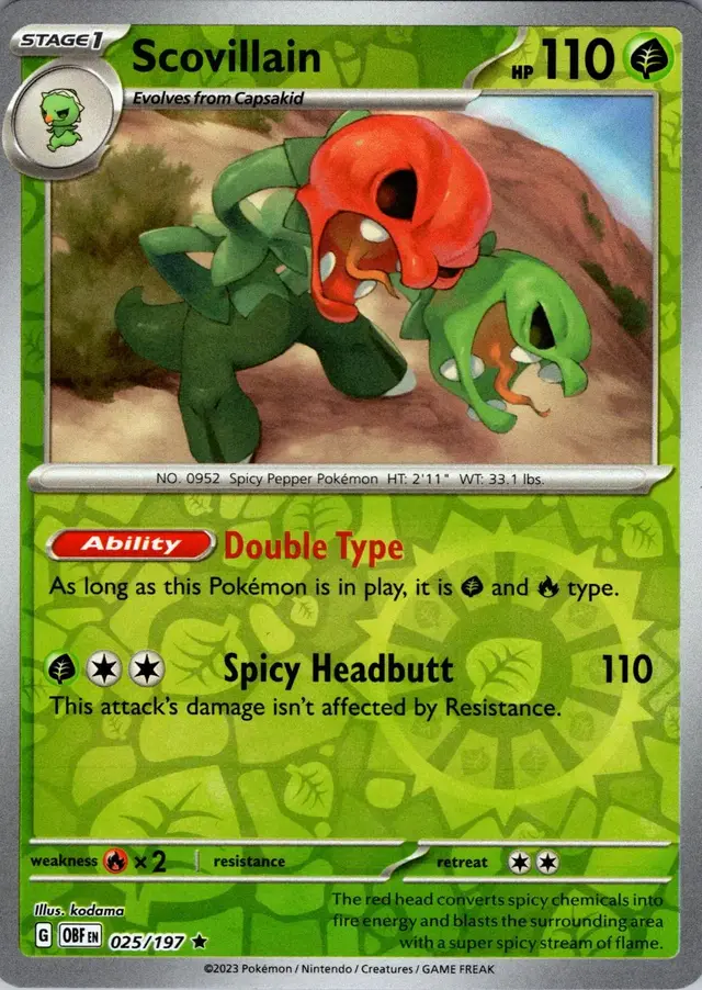 Scovillain [Reverse Holo] - Pokemon Obsidian Flames #25