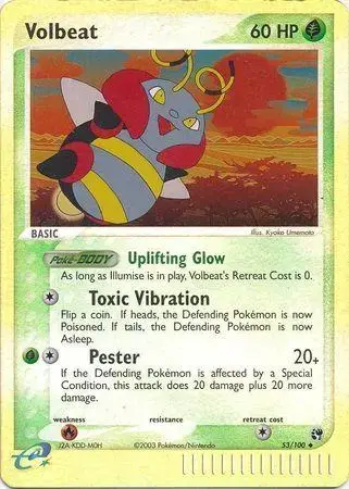 Volbeat [Reverse Holo] - Pokemon Sandstorm #53