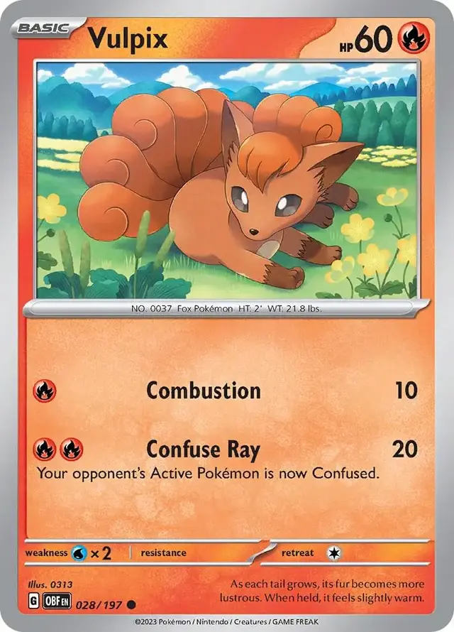 Vulpix - Pokemon Obsidian Flames #28