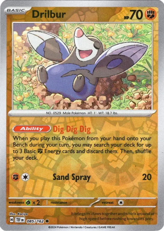 Drilbur [Reverse Holo] - Pokemon Temporal Forces #85