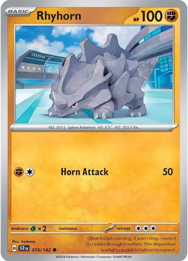 Rhyhorn - Pokemon Stellar Crown #74