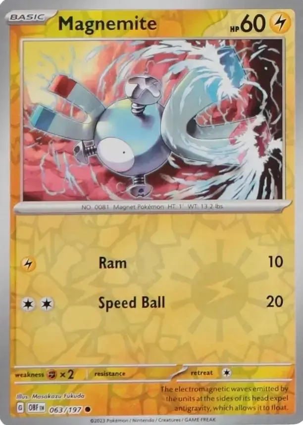 Magnemite [Reverse Holo] - Pokemon Obsidian Flames #63