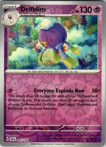 Drifblim [Reverse Holo] - Pokemon Stellar Crown #61