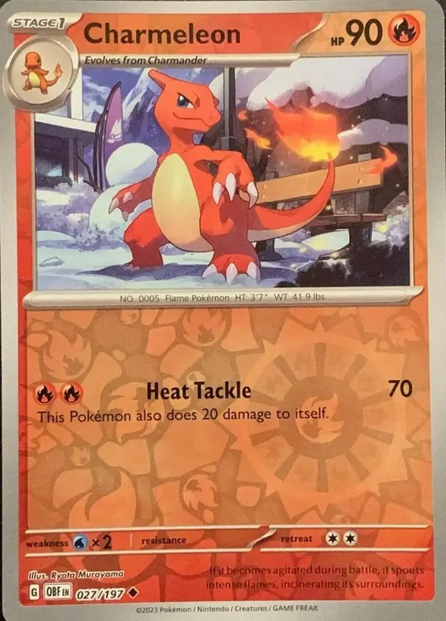 Charmeleon [Reverse Holo] - Pokemon Obsidian Flames #27