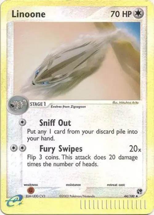 Linoone [Reverse Holo] - Pokemon Sandstorm #44
