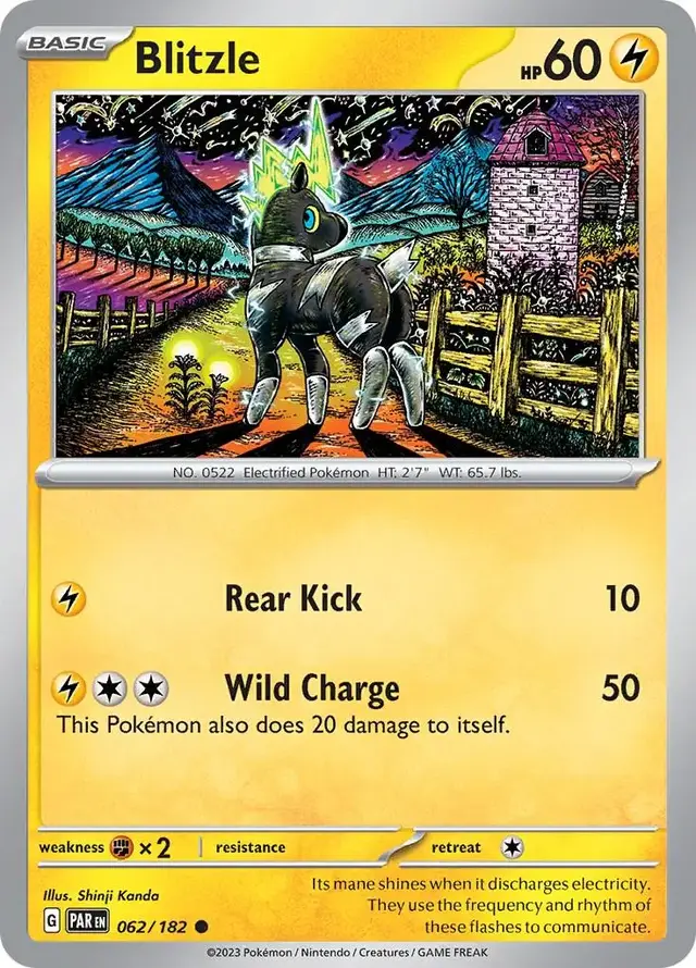 Blitzle - Pokemon Paradox Rift #62