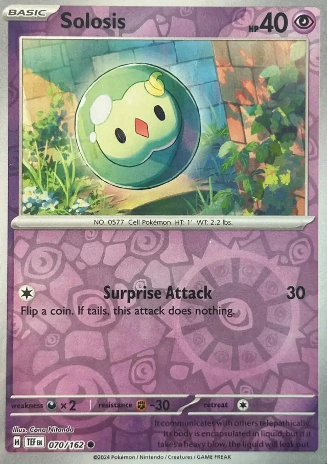 Solosis [Reverse Holo] - Pokemon Temporal Forces #70