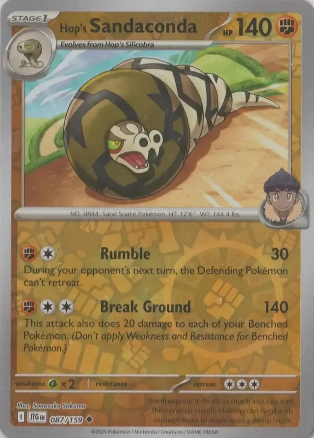 Hop's Sandaconda [Reverse Holo] - Pokemon Journey Together #87