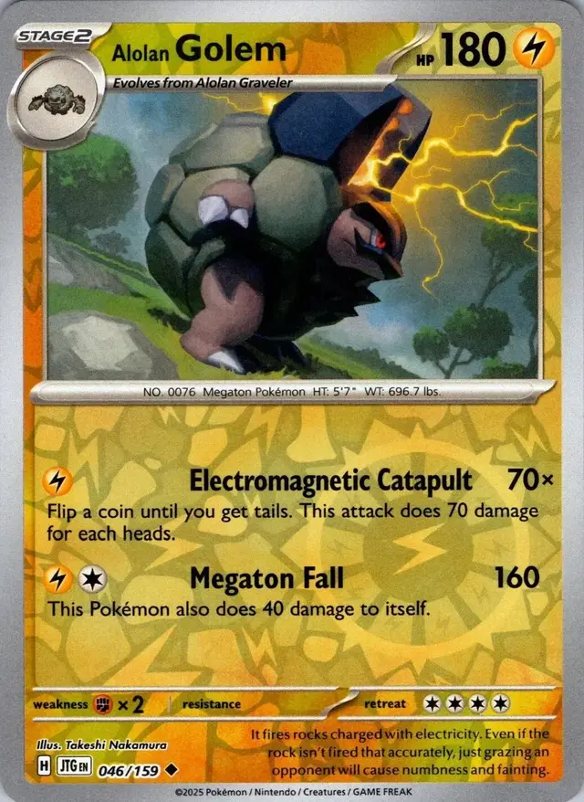 Alolan Golem [Reverse Holo] - Pokemon Journey Together #46