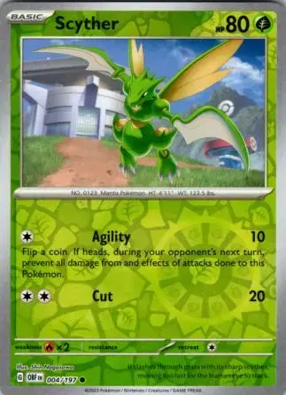 Scyther [Reverse Holo] - Pokemon Obsidian Flames #4