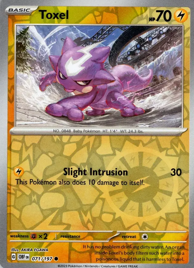 Toxel [Reverse Holo] - Pokemon Obsidian Flames #71