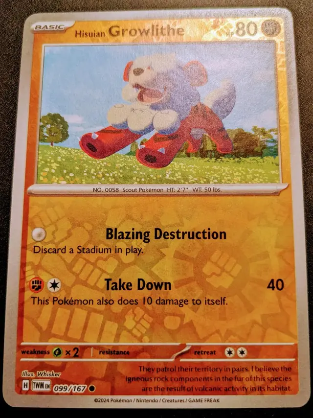 Hisuian Growlithe [Reverse Holo]
