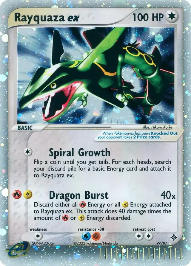 Rayquaza EX - Pokemon Dragon #97