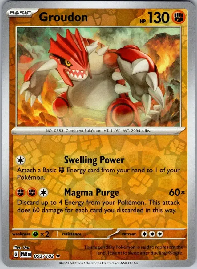 Groudon [Reverse Holo] - Pokemon Paradox Rift #93