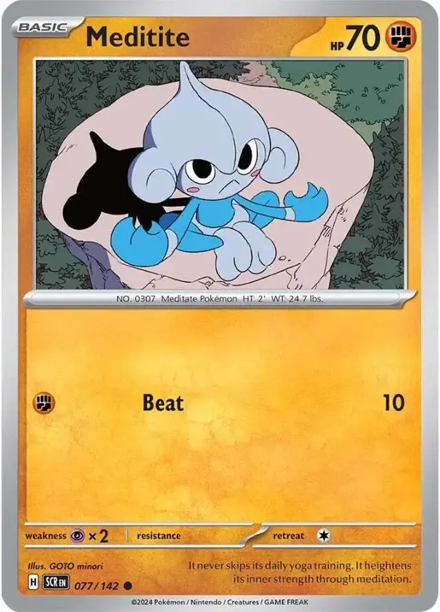 Meditite - Pokemon Stellar Crown #77