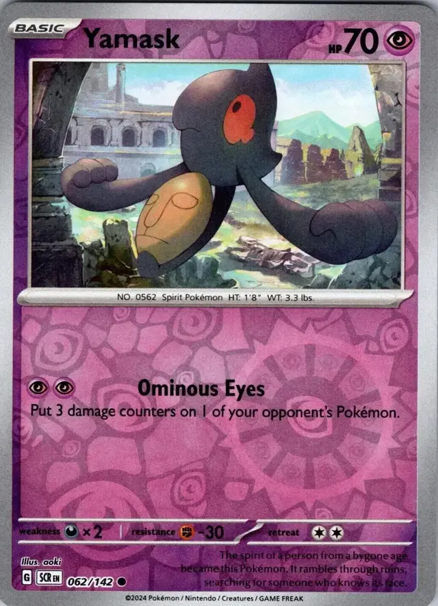 Yamask [Reverse Holo] - Pokemon Stellar Crown #62