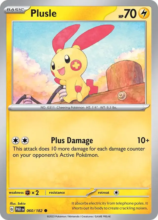 Plusle - Pokemon Paradox Rift #60