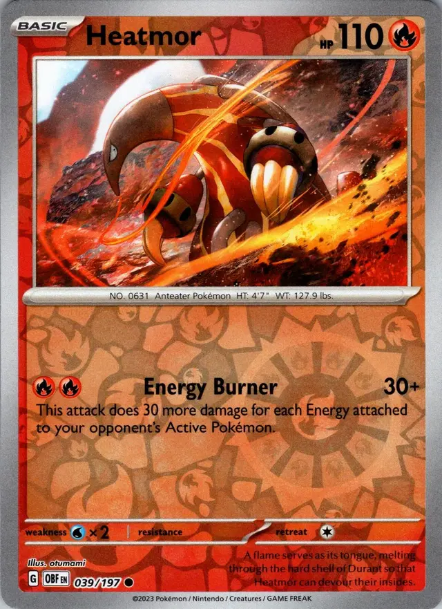Heatmor [Reverse Holo] - Pokemon Obsidian Flames #39