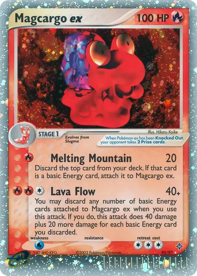 Magcargo EX - Pokemon Dragon #95