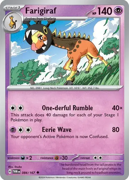 Farigiraf - Pokemon Twilight Masquerade #84