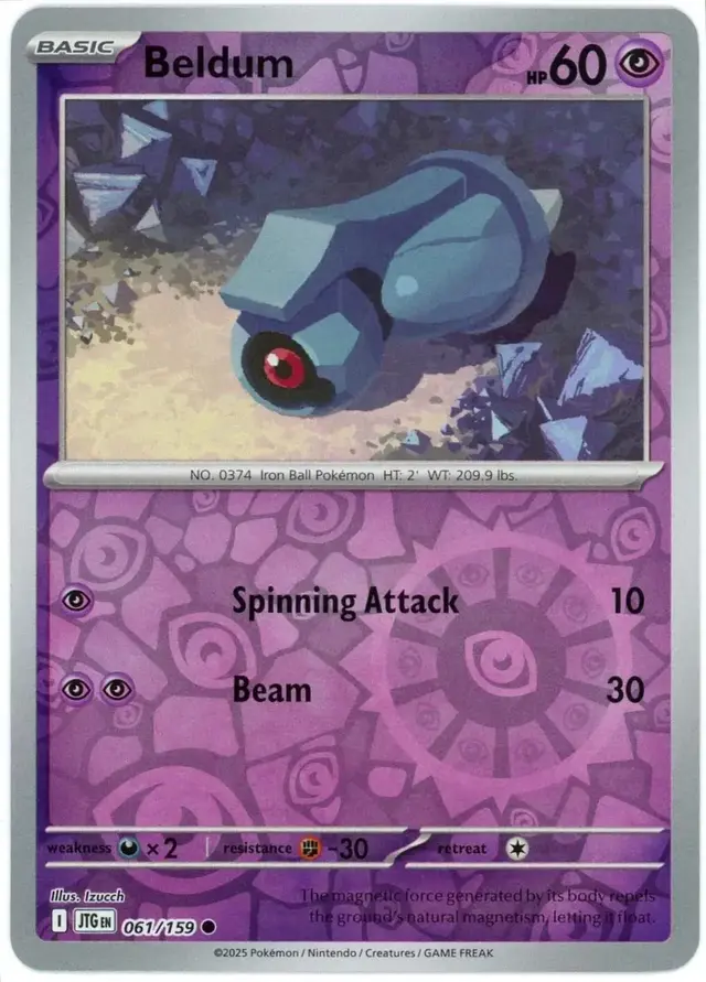 Beldum [Reverse Holo] - Pokemon Journey Together #61