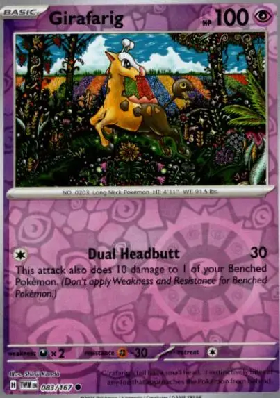 Girafarig [Reverse Holo] - Pokemon Twilight Masquerade #83