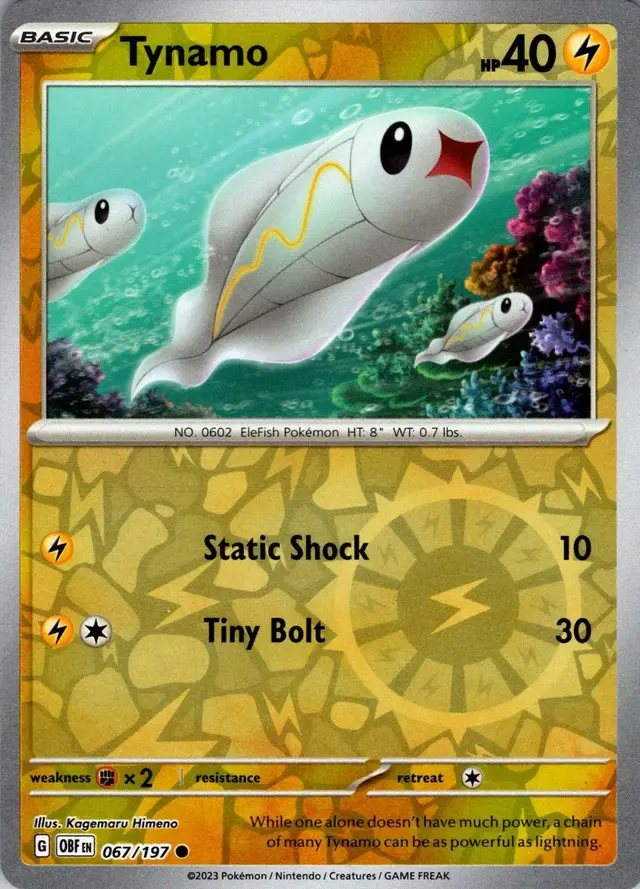 Tynamo [Reverse Holo] - Pokemon Obsidian Flames #67