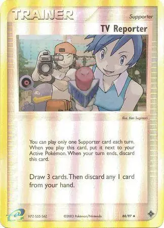 TV Reporter [Reverse Holo] - Pokemon Dragon #88