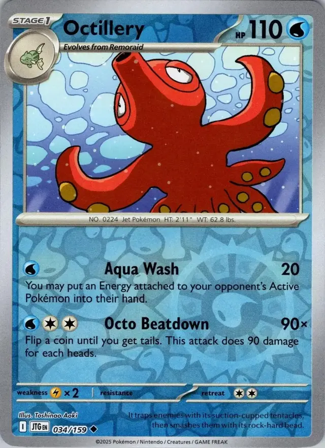Octillery [Reverse Holo] - Pokemon Journey Together #34