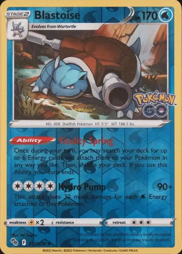 Blastoise [Reverse Holo] - Pokemon Go #17