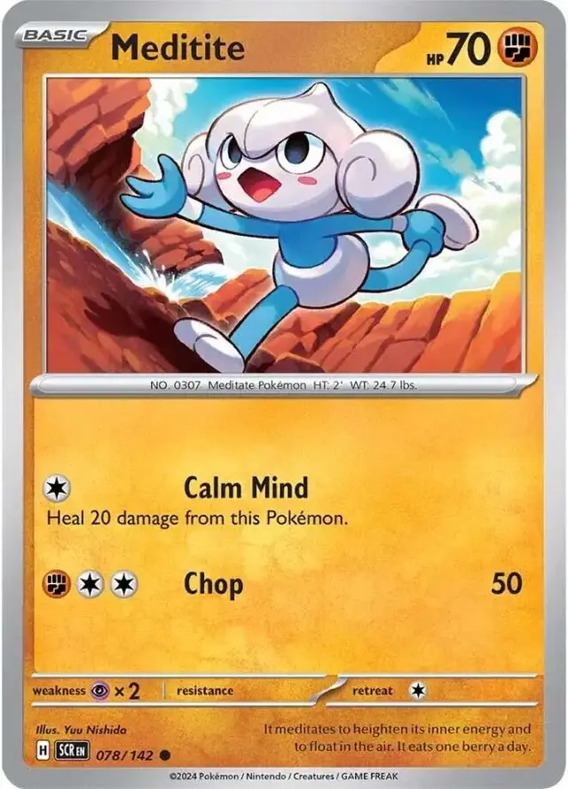 Meditite - Pokemon Stellar Crown #78