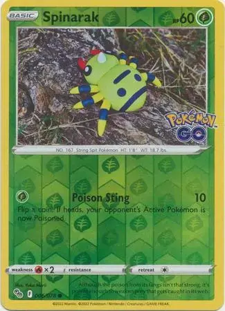 Spinarak [Reverse Holo] - Pokemon Go #6