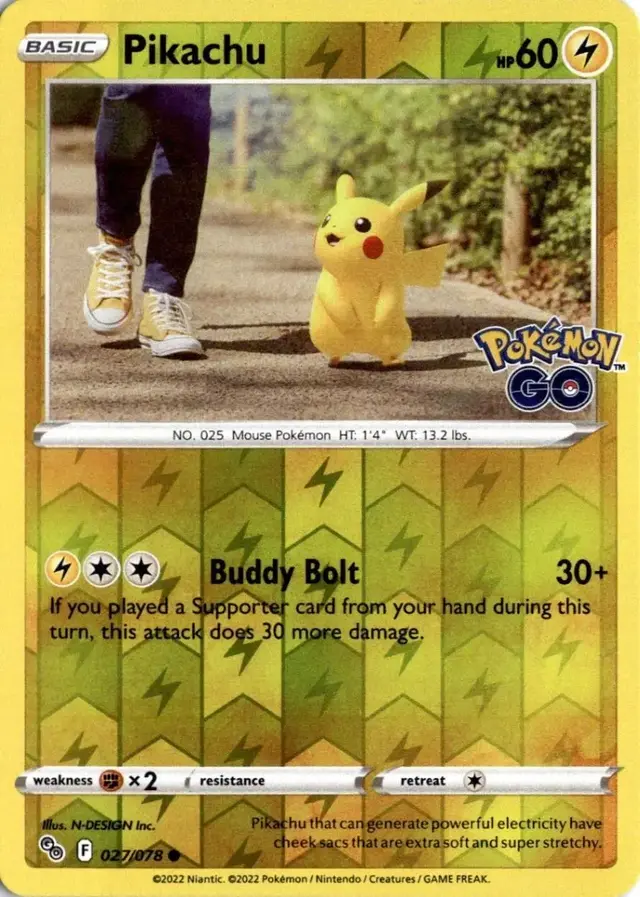 Pikachu [Reverse Holo] - Pokemon Go #27