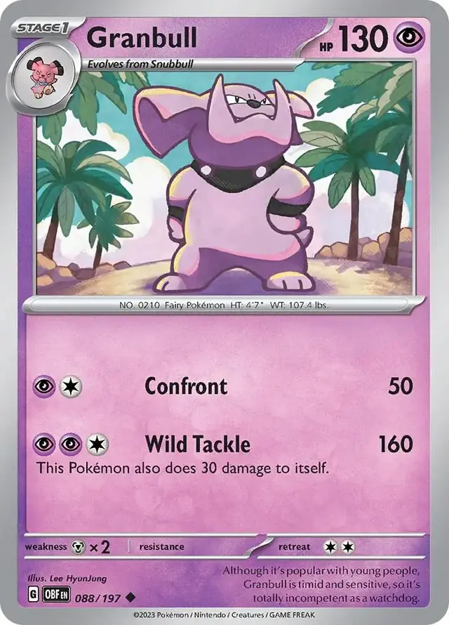 Granbull - Pokemon Obsidian Flames #88